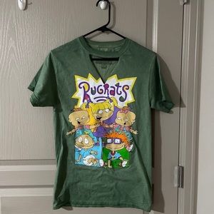 Rugrats Womens/ Juniors Small Tshirt V Neck Cut Out